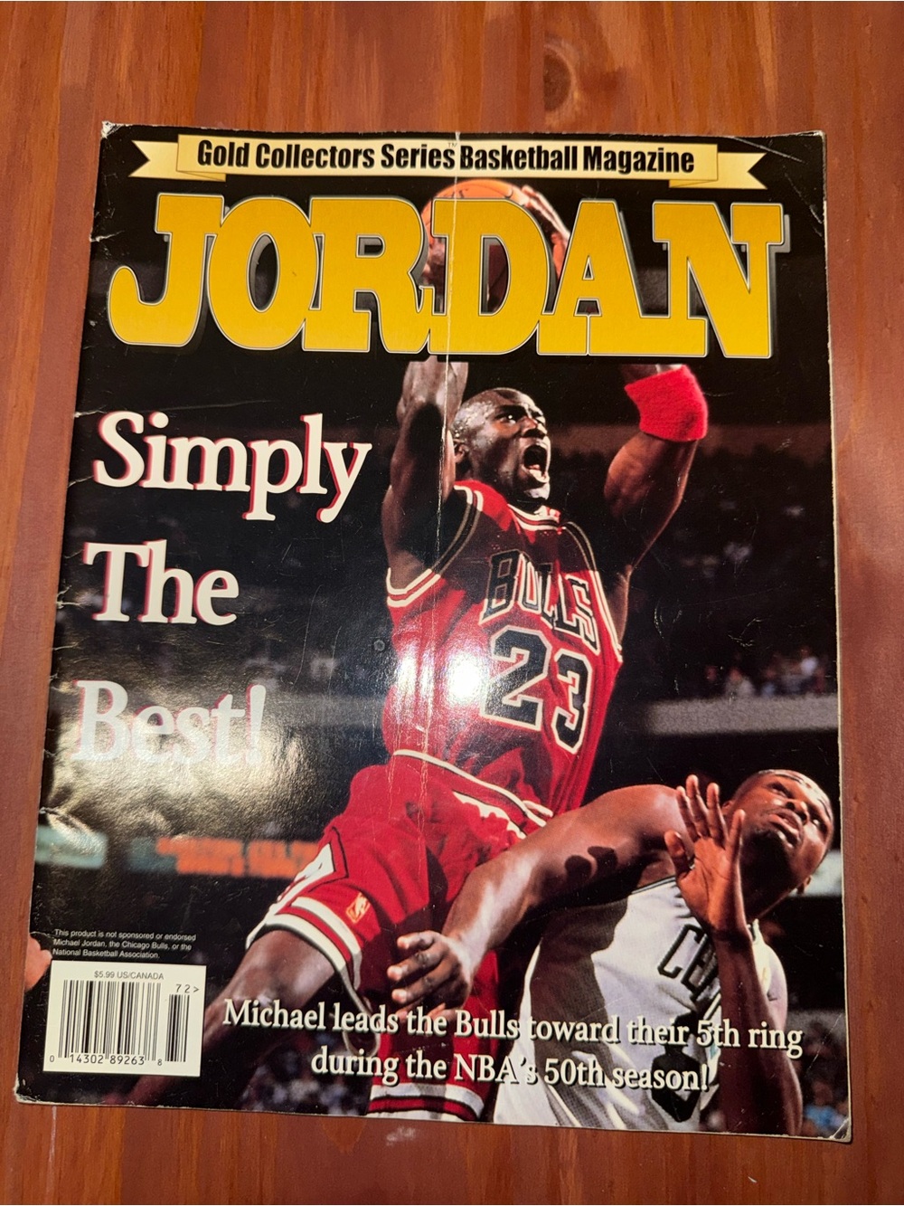 Jordan Gold Collectors Series Basketball Magazine - Red/Black Simply the Best